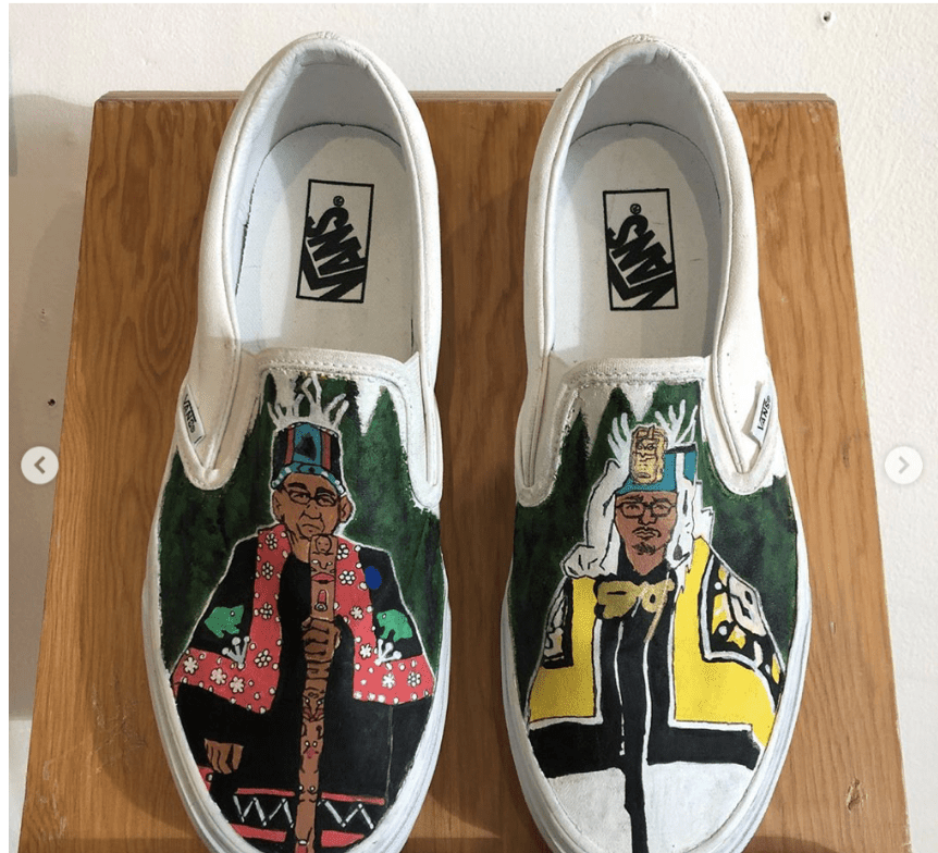 Artist raffles custom hand painted Vans
